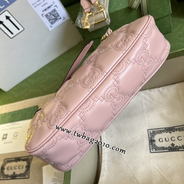 gucci專櫃新款壓紋原廠皮肩背包腋下包 古馳Matelassé皮革鏈條手袋 jcp1889